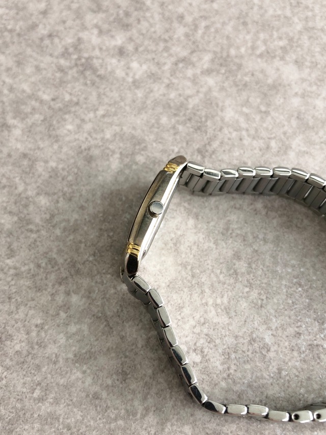 Yves Saint Laurent イヴ・サンローラン 腕時計 シルバー ステンレス レクタンギュラ vintage ヴィンテージ オールド 3s3tmn