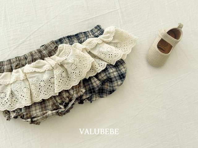【予約/特典】valu bebe / checked cape bloomer