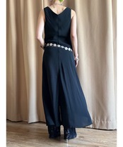 elegance black sheer dress-4848-7