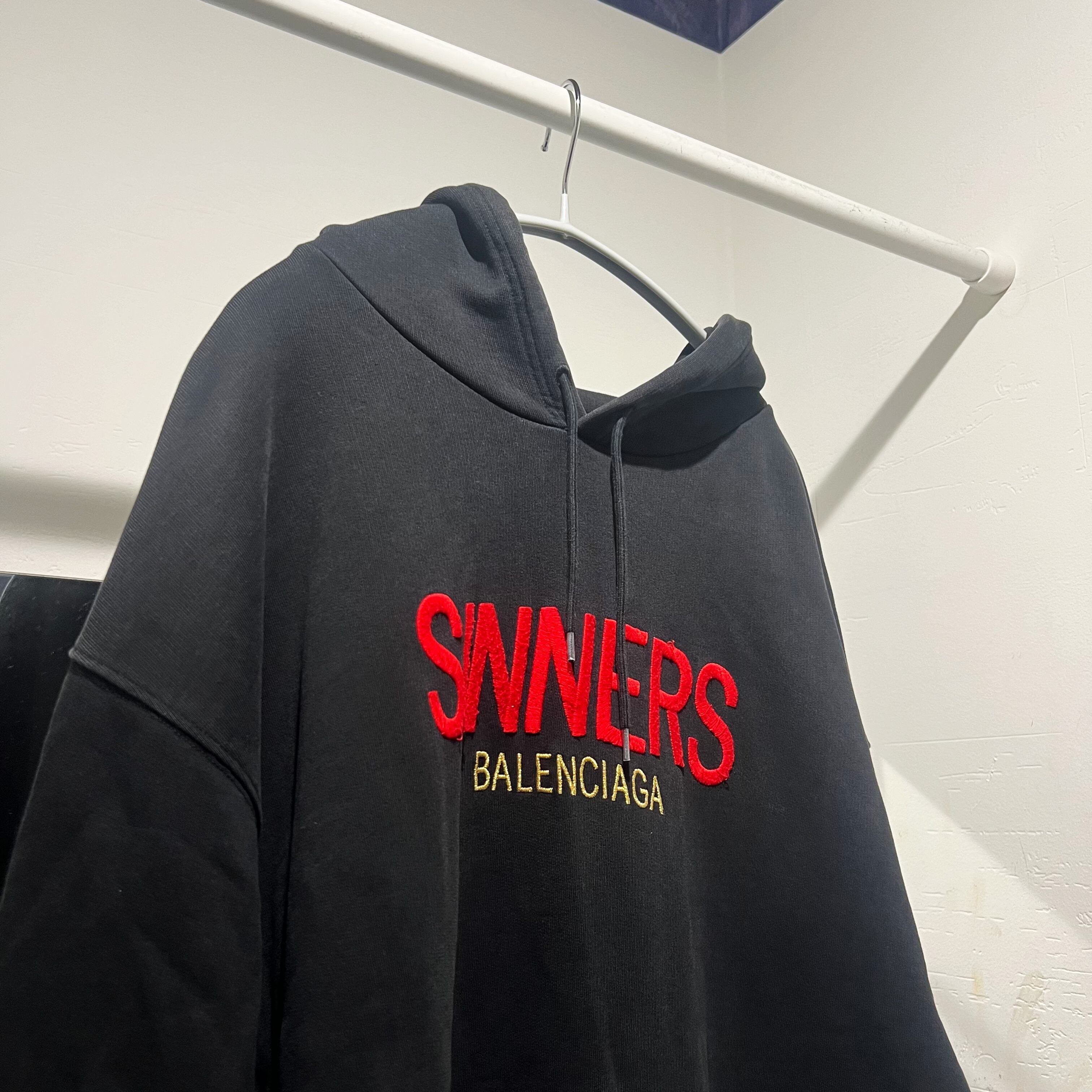 BALENCIAGA バレンシアガ 18SS SINNERS HOODIE パーカー ブラック size  