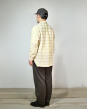 MAYKAM - SHEERCHECK KNIT SHIRT : beige