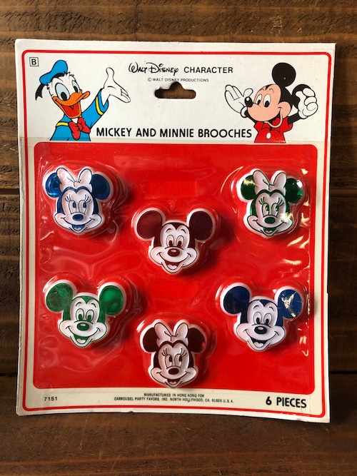 MICKEY AND MINNIE BROOCHES/ミッキー&ミニー ブローチセット プラスチック