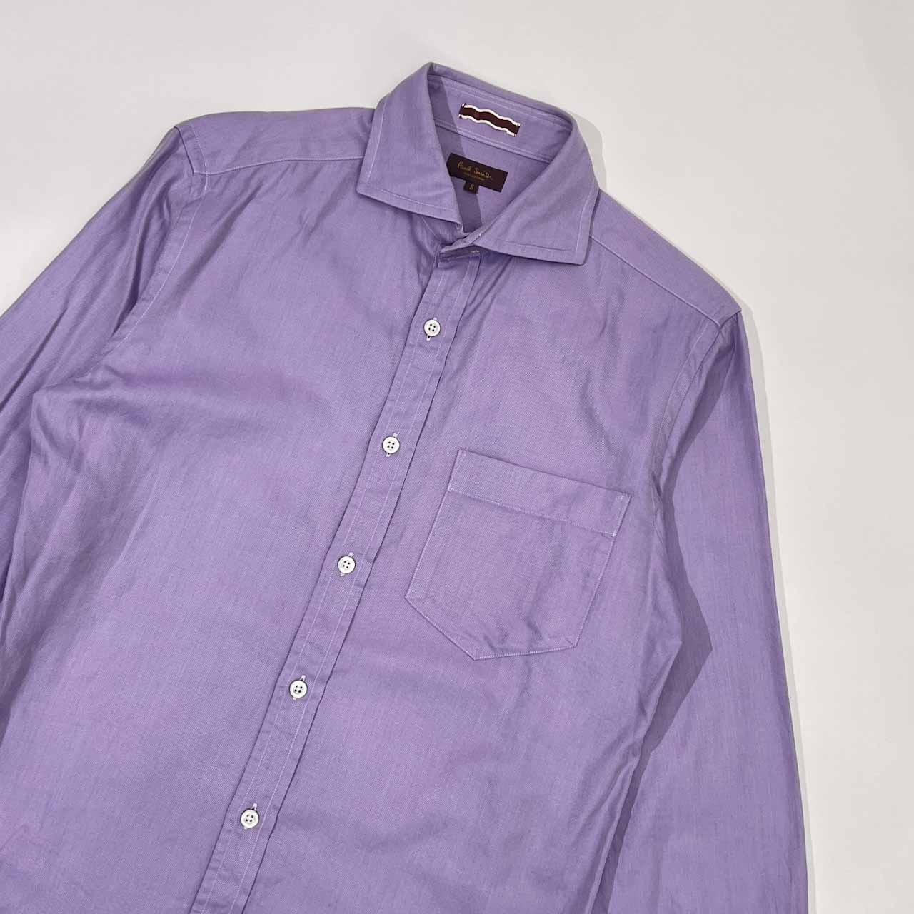Paul Smith ポールスミス ワイドカラー 長袖シャツ S/パープル メンズ
