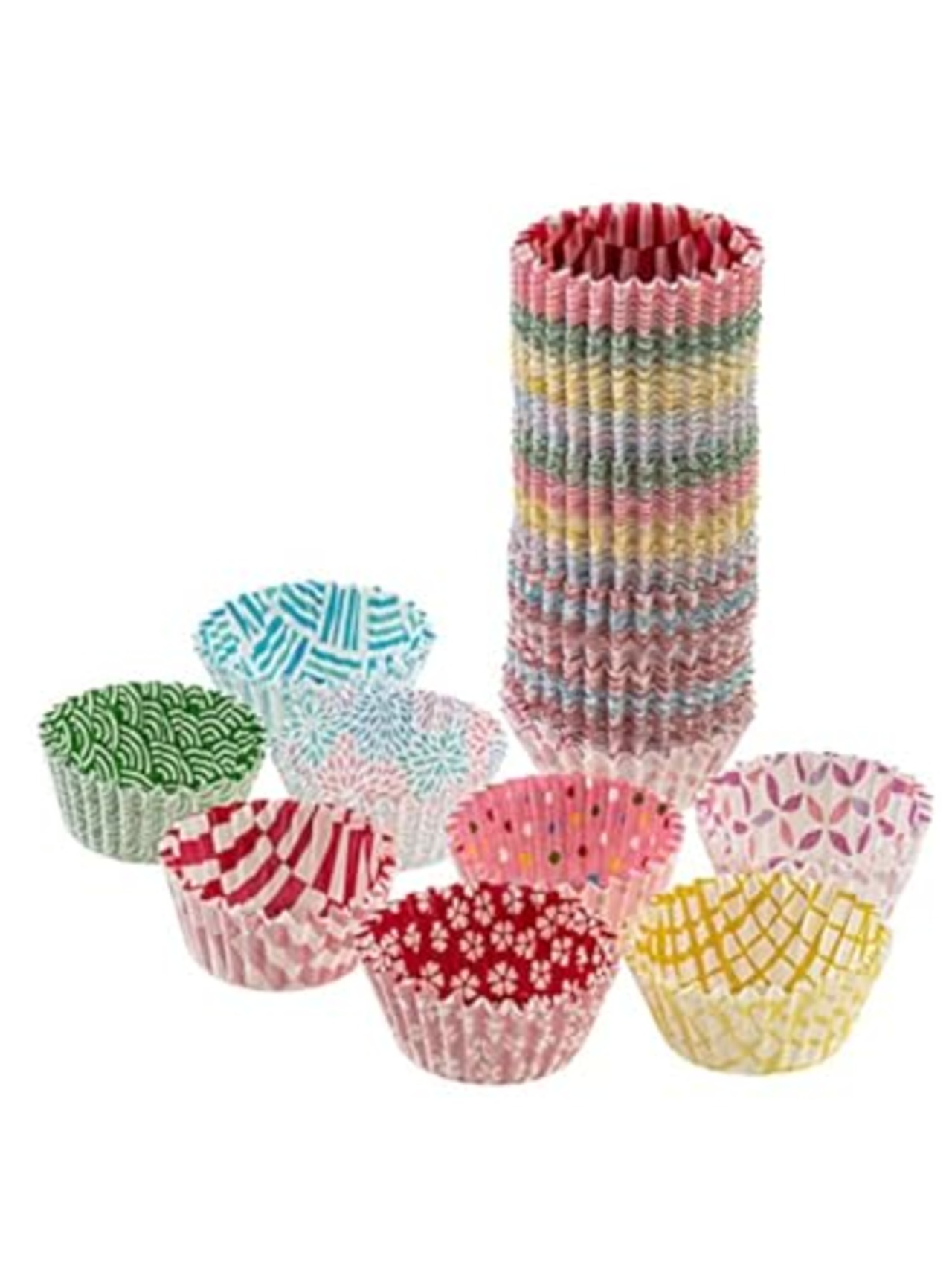 アルテム(Alutem) おかずカップ お弁当カップ 8号 深型 和風柄 96枚入 8柄×12枚 電子レンジ対応 日本製