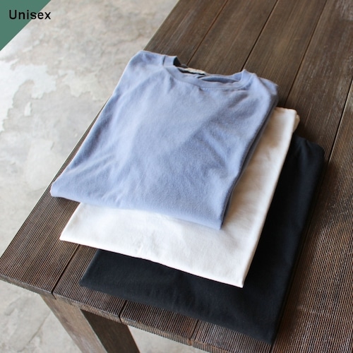 Siora バックシームクルーネックTee  OG extra long cotton backseam tee