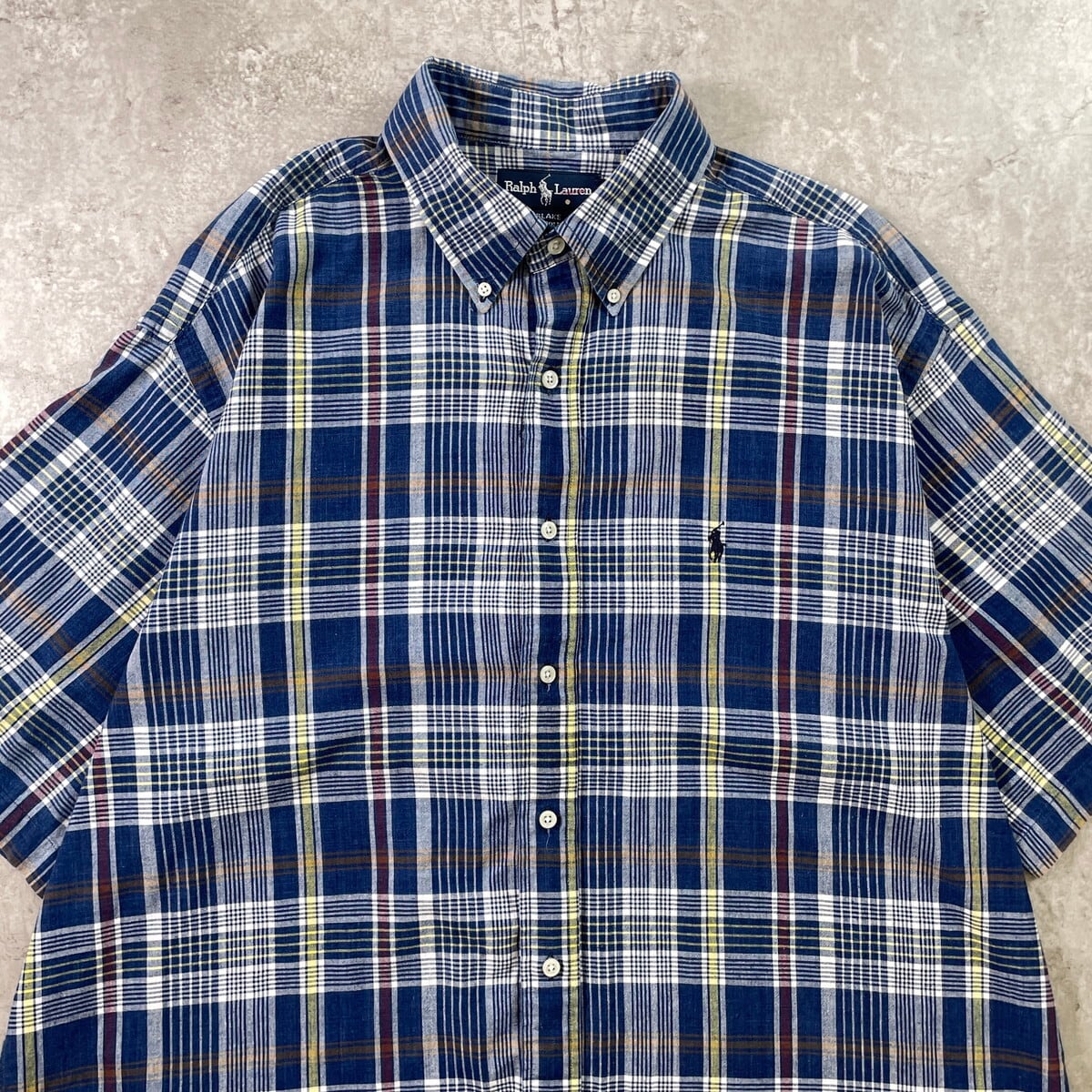 90年代 Ralph Lauren ラルフローレン BLAKE チェック柄 半袖シャツ