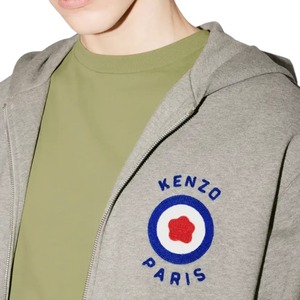 【KENZO】KENZO TARGET ZIP UP HOODIE(LIGHT GREY)