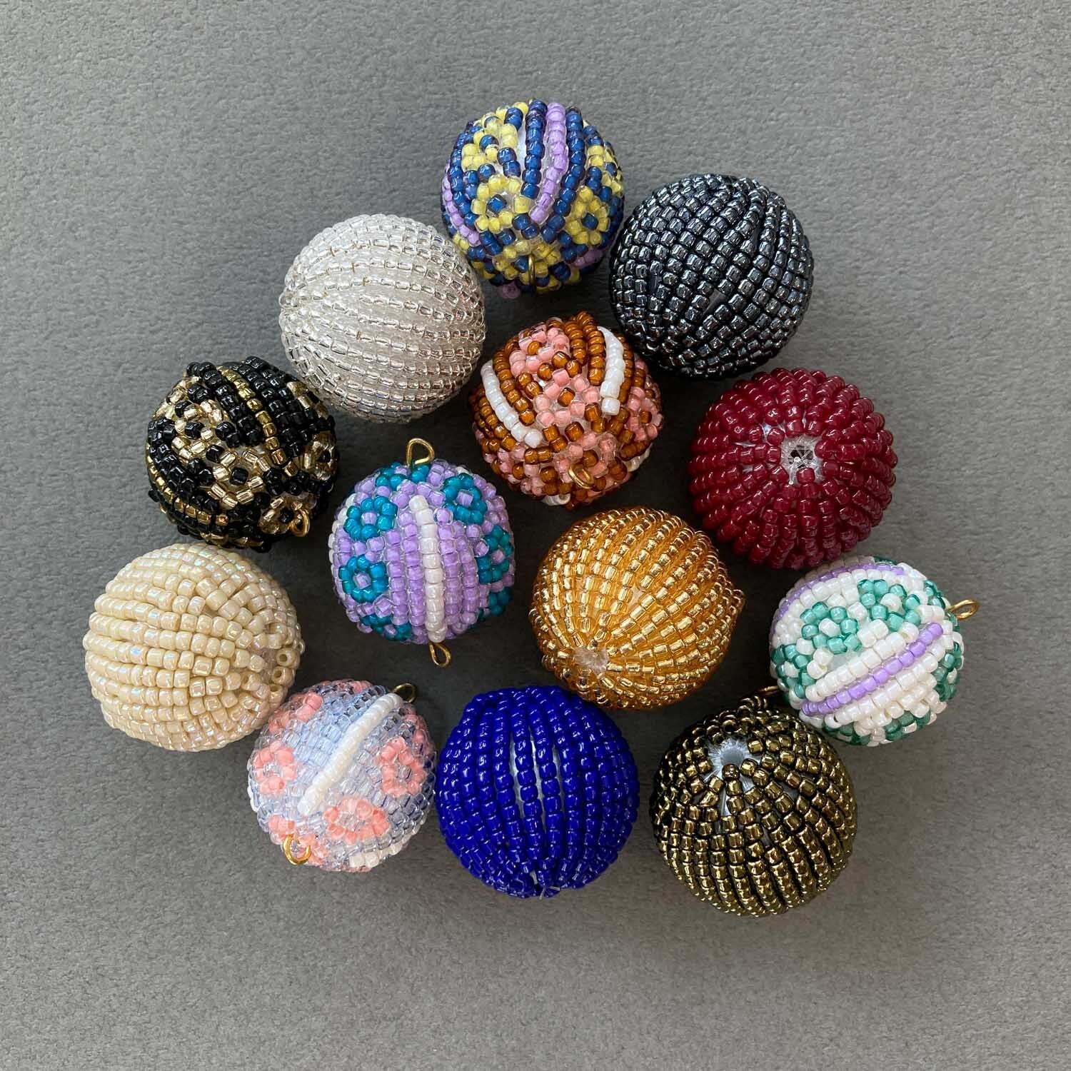 再入荷〉Duaオリジナル ビーズボールL（22mm/花柄カン付） | Dua