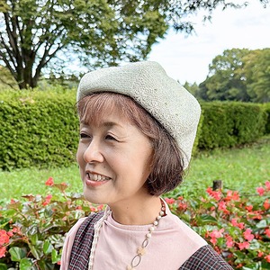 6枚はぎベレー帽・ミントグリーン