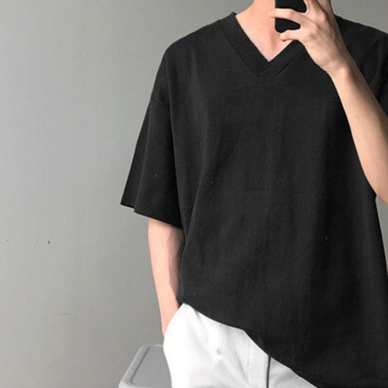 シンプルVネックTシャツ　MT0080304