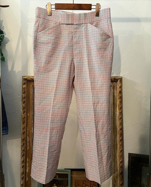 60's IZOD "Window check pattern "slacks 【L】