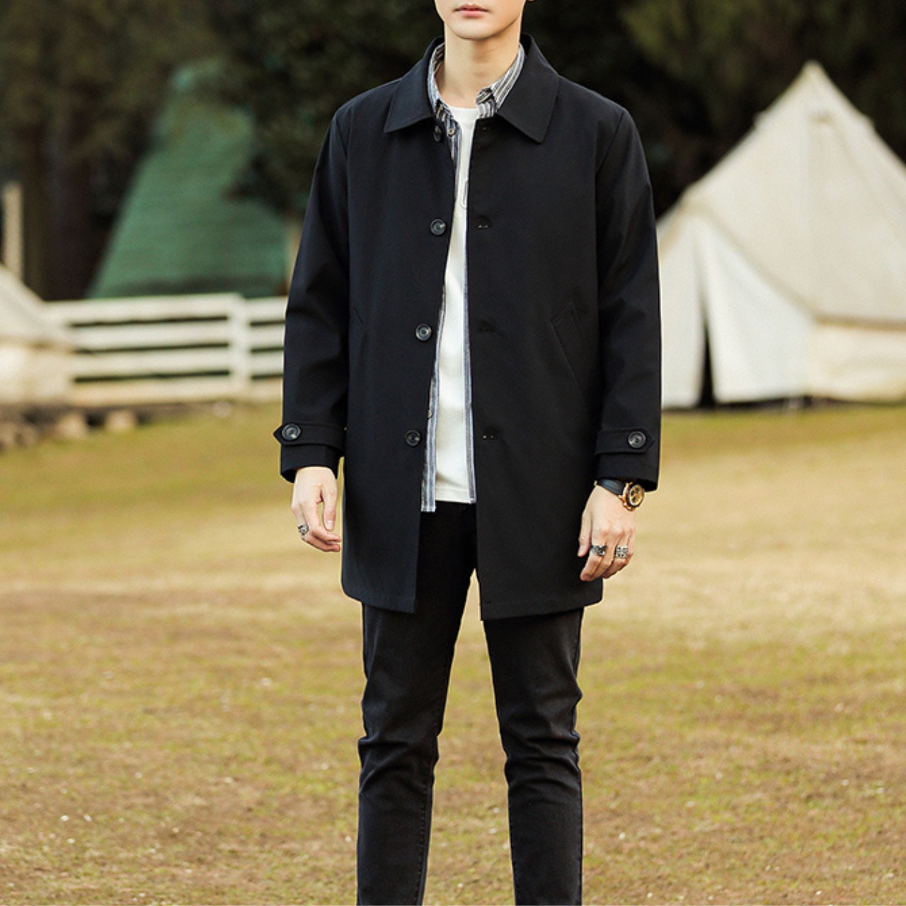 シンプルトレンチコート af0136