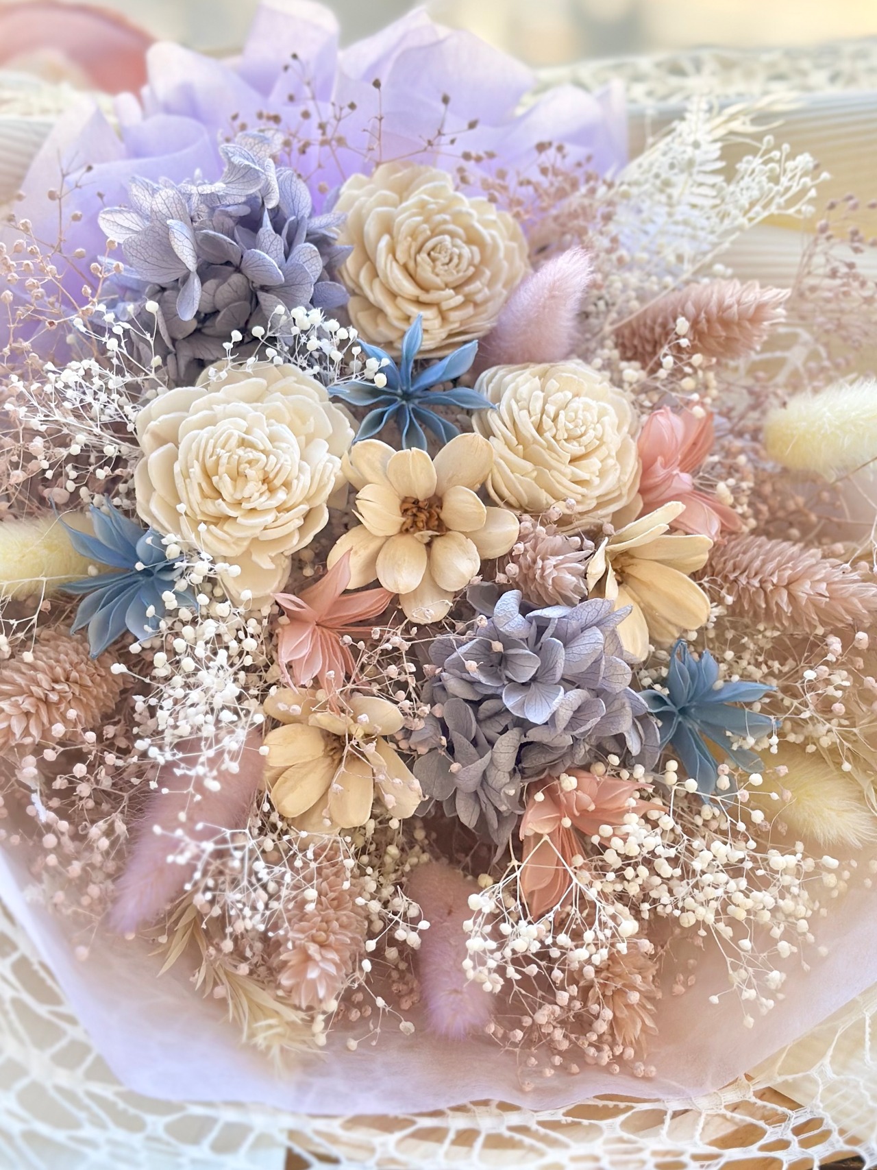 1.ドライフラワー花束(いろどり/5色) □Мサイズ 【数量限定商品】 画像5