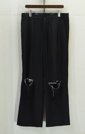 ANCELLM DAMAGE WOOL 2TUCK SLACKS
