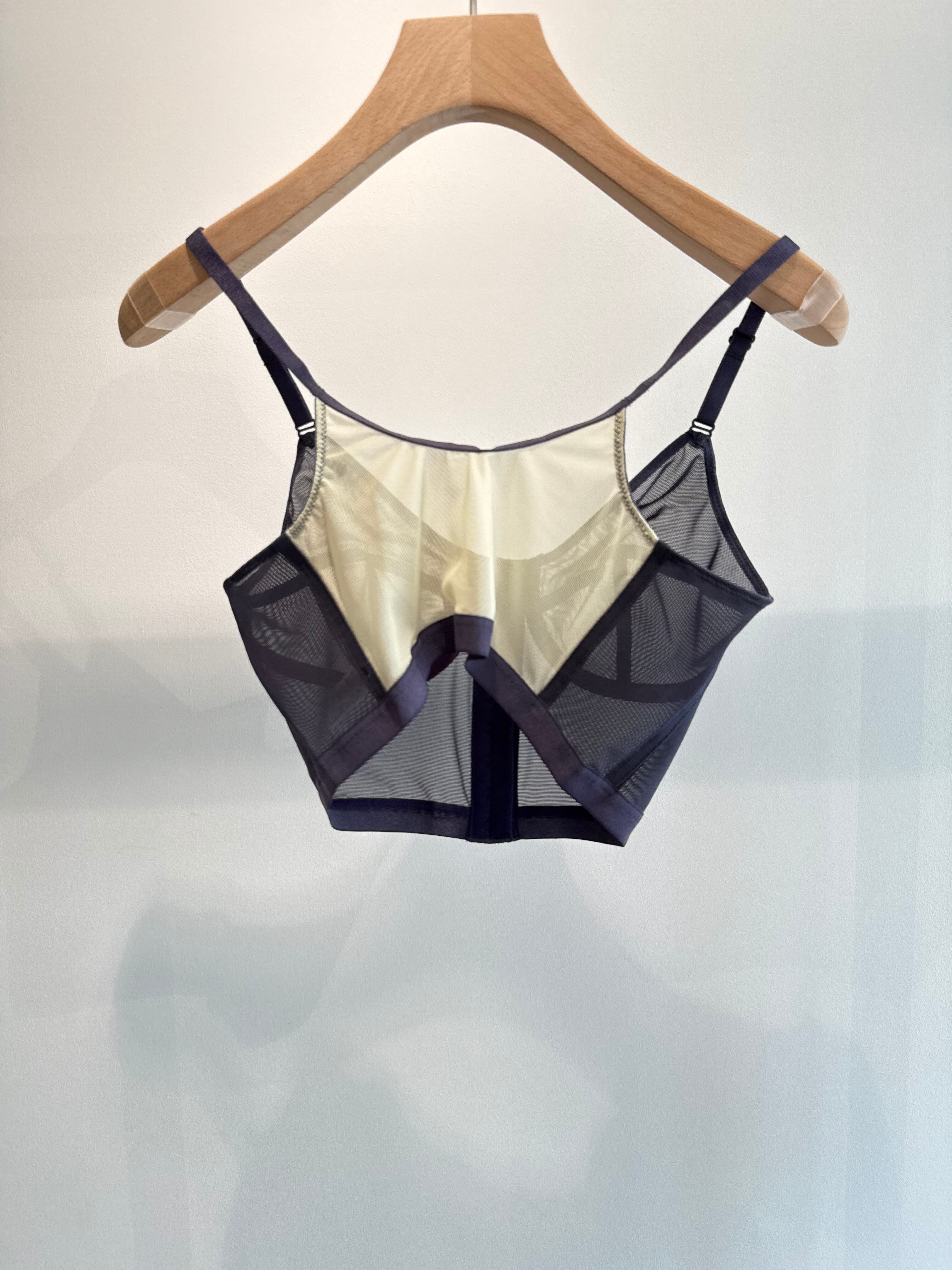 OVERNEATH / NET×BUSTIER Navy×Lemon OVERNEATH/Bustier036N ネットビスチェ NAVY×LEMON | stoa｜アパレル