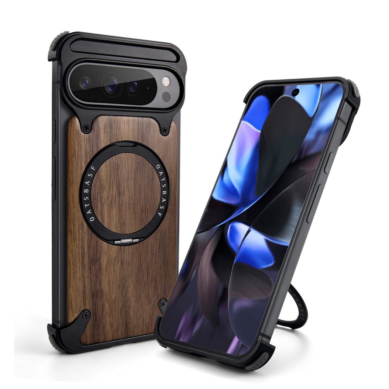 ◆Google Pixel 9 Pro XL◆ Wood × Metal Magnetic Phone Case / ウッド×メタル マグネット スマホケース