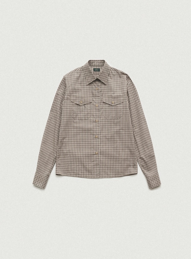 [The Barnnet] Townie Check Pocket Shirt_Beige 正規品 韓国ブランド 韓国通販 韓国代行 韓国ファッション ザ バーネット ザバーネット 日本 店舗