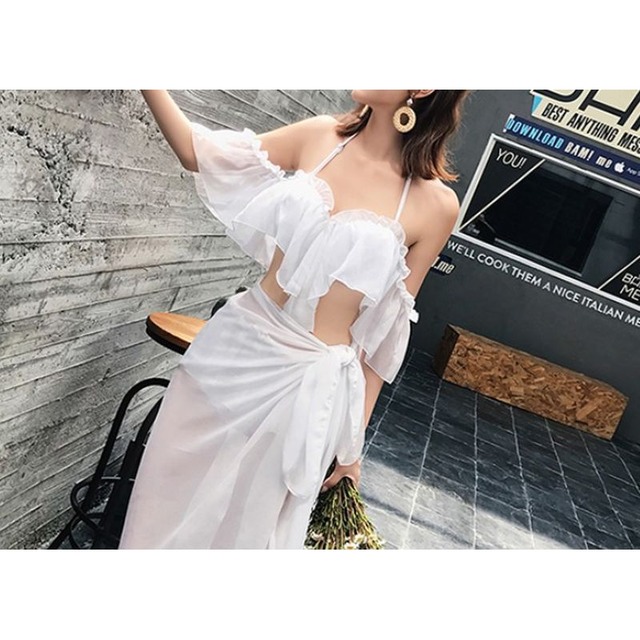 フリルシフォンビキニセット　23103