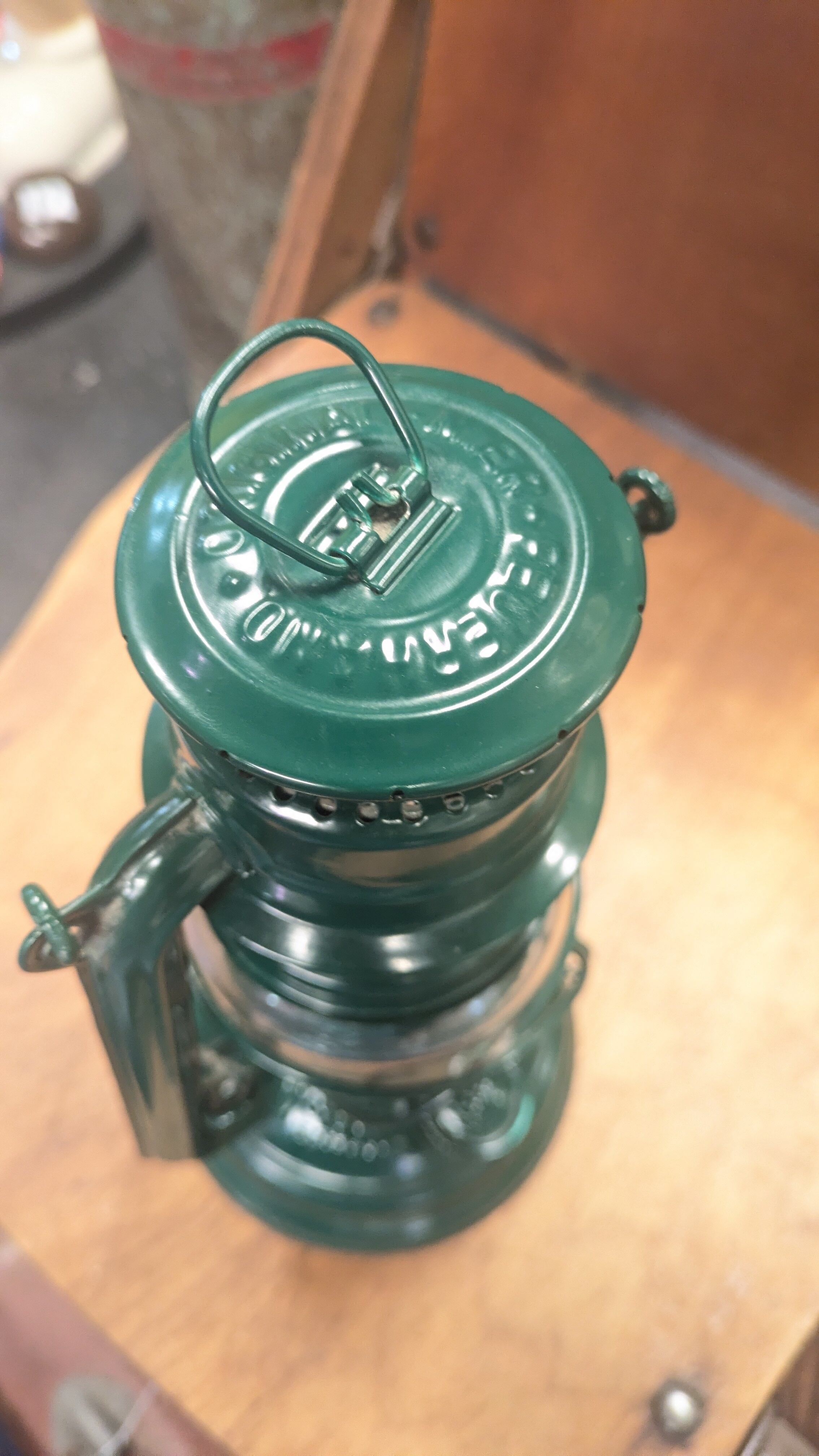 Vintage FeuerHand 276 Lantern Lamp W.Germany Green ビンテージ