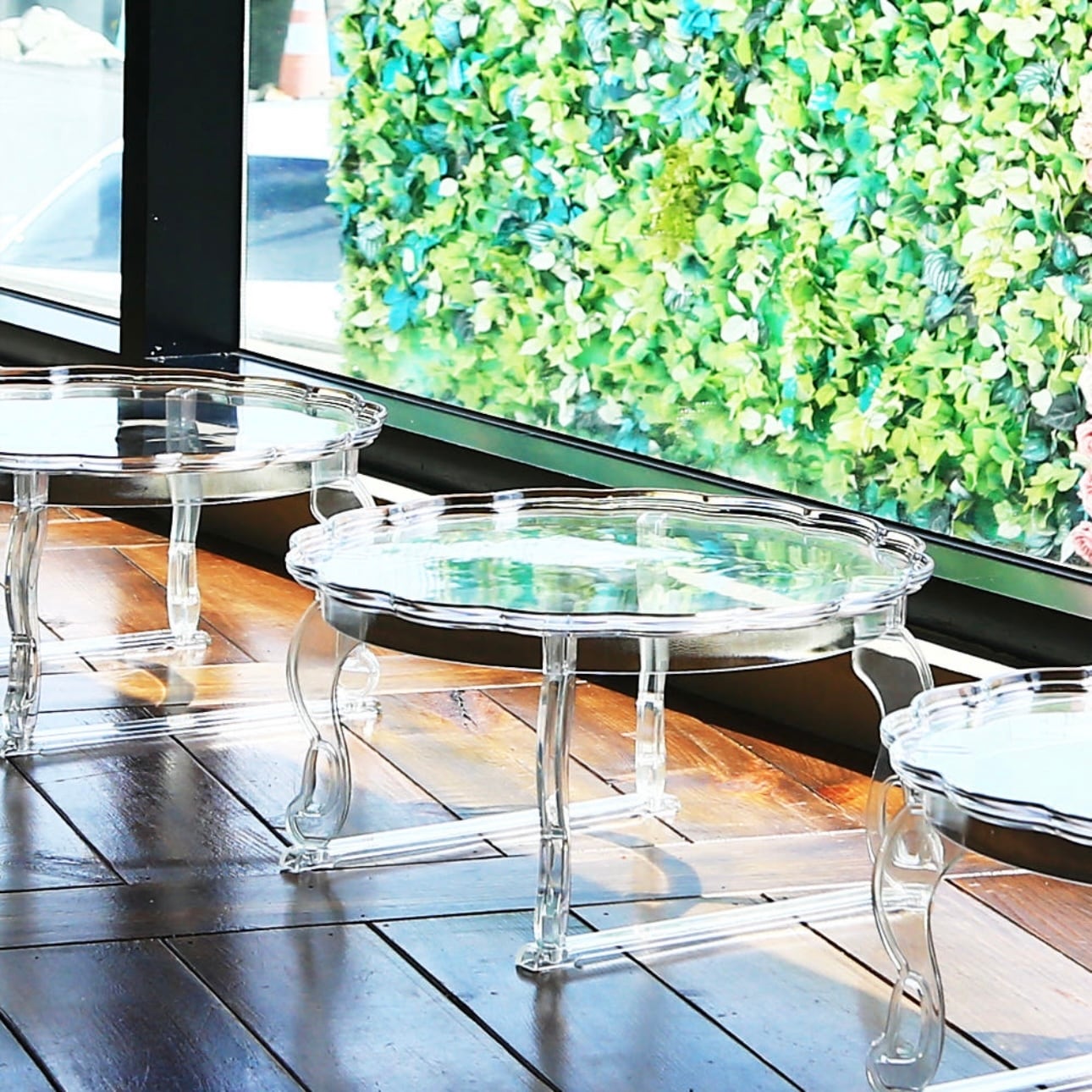 即発】korean style clear tea table / コリアンスタイル クリア