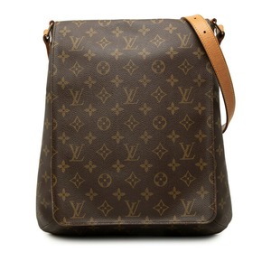 ルイ ヴィトン モノグラム ミュゼット 斜め掛け ショルダーバッグ M51256 ブラウン PVC レザー レディース LOUIS VUITTON 中古