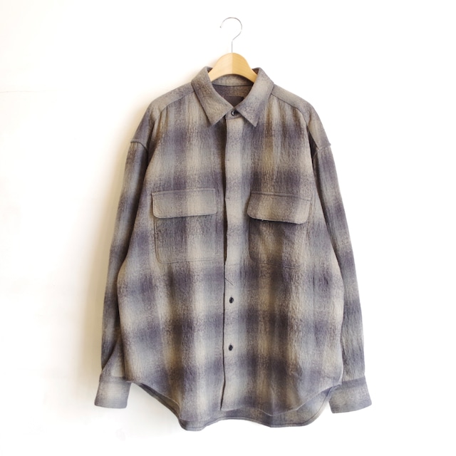 comm.arch.  Cotton Chambray B.D. Check Shirt