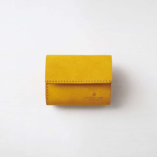 使いやすい 三つ折り財布 【 ネイビー × ブラウン 】（受注生産品） レディース メンズ ブランド 鍵 小さい レザー 革 ハンドメイド 手縫い