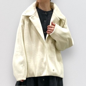 cafune woollike jersey stand collar jaket