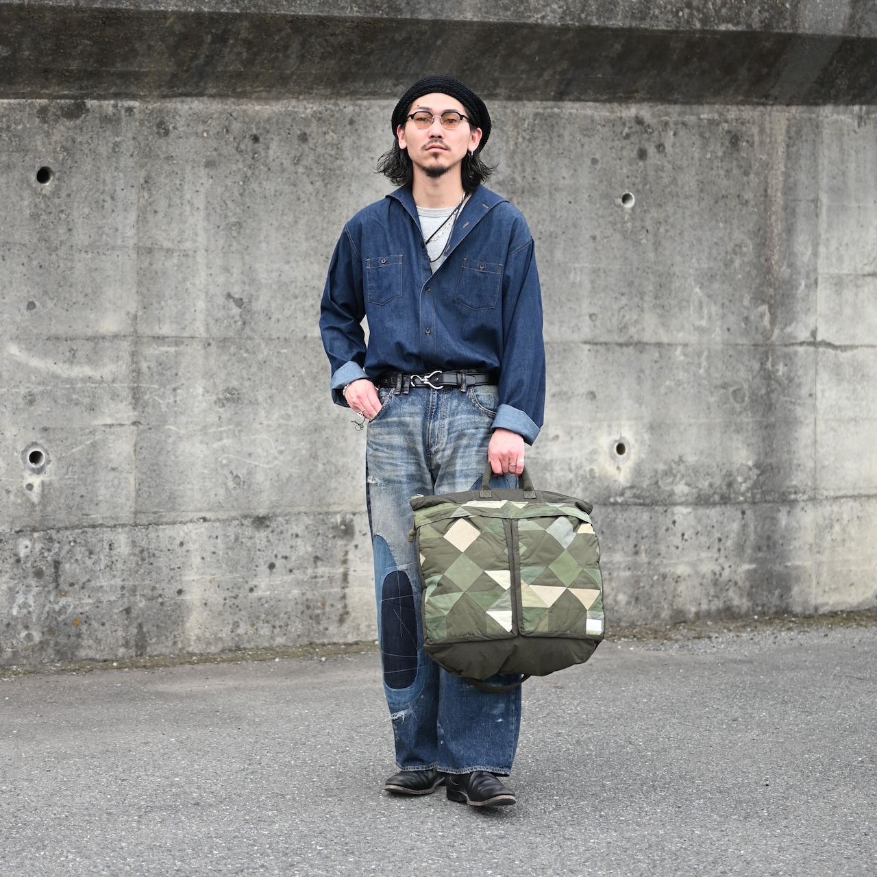 CHANGES / PATCHWORK HELMET BAG(3)