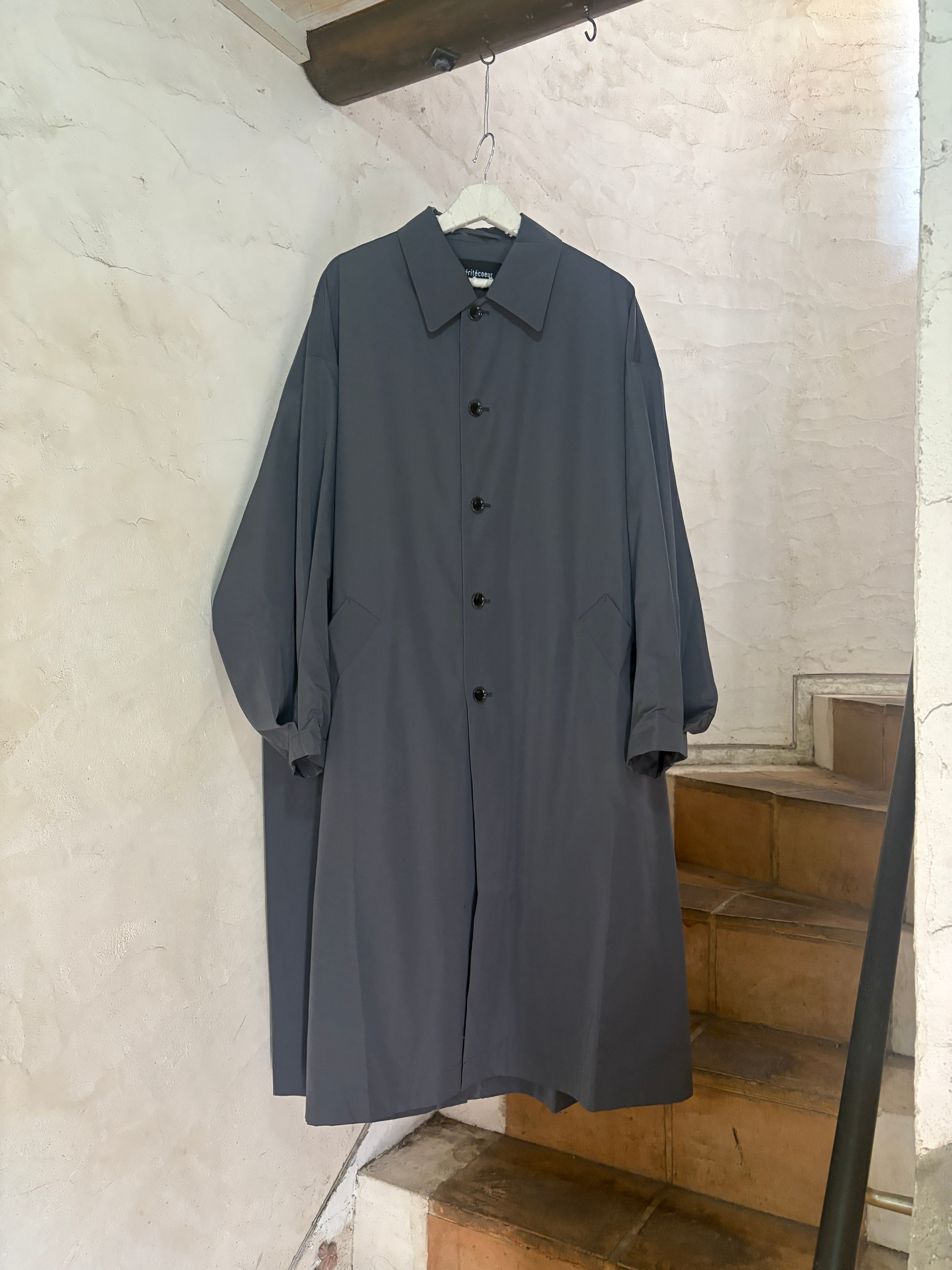 VERITECOEUR | T/C TAFFETA COAT-gray
