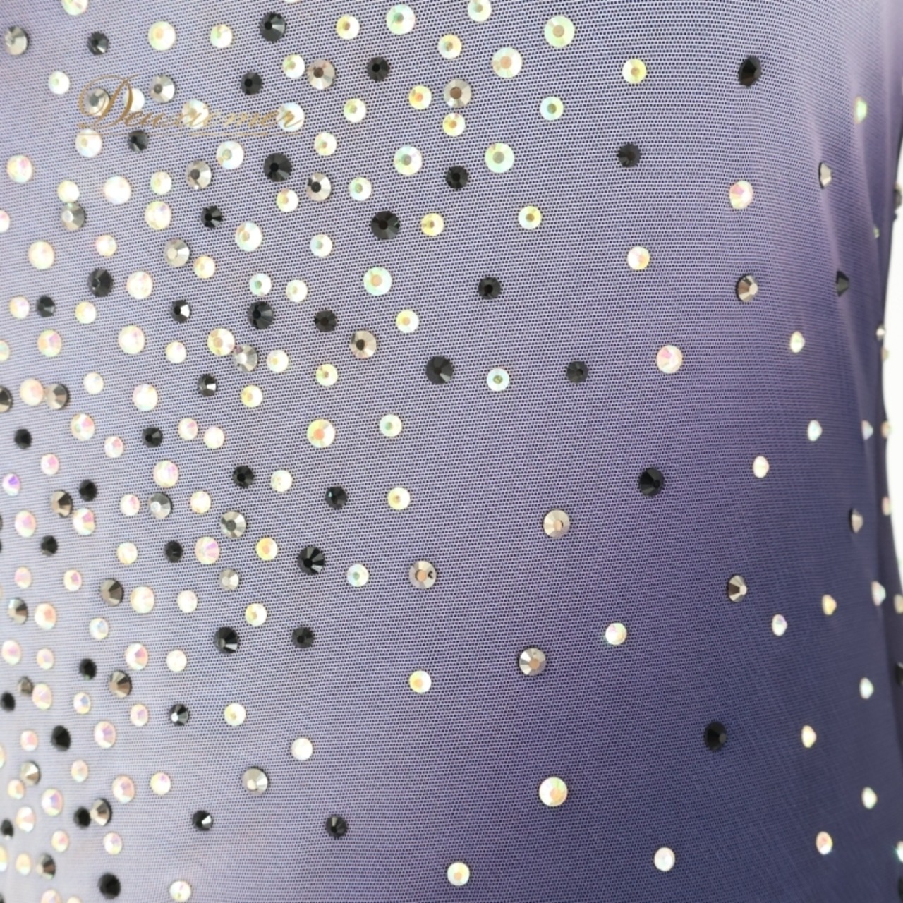 社交ダンス 衣装 ラテン ドレス ワンピース グラデーション 軽い 薄い レース スリット デモ 競技 ダンス パーティ 発表会 ネイビー系 パープル系 オレンジ系 お洒落 軽やか きれい かわいい フォーマル