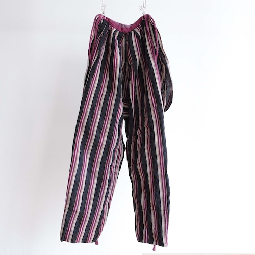 もんぺ 着物 パンツ 野良着 木綿 縞模様 ジャパンヴィンテージ 昭和 | Monpe Pants Noragi Kimono Japan Vintage Cotton Stripe Pattern