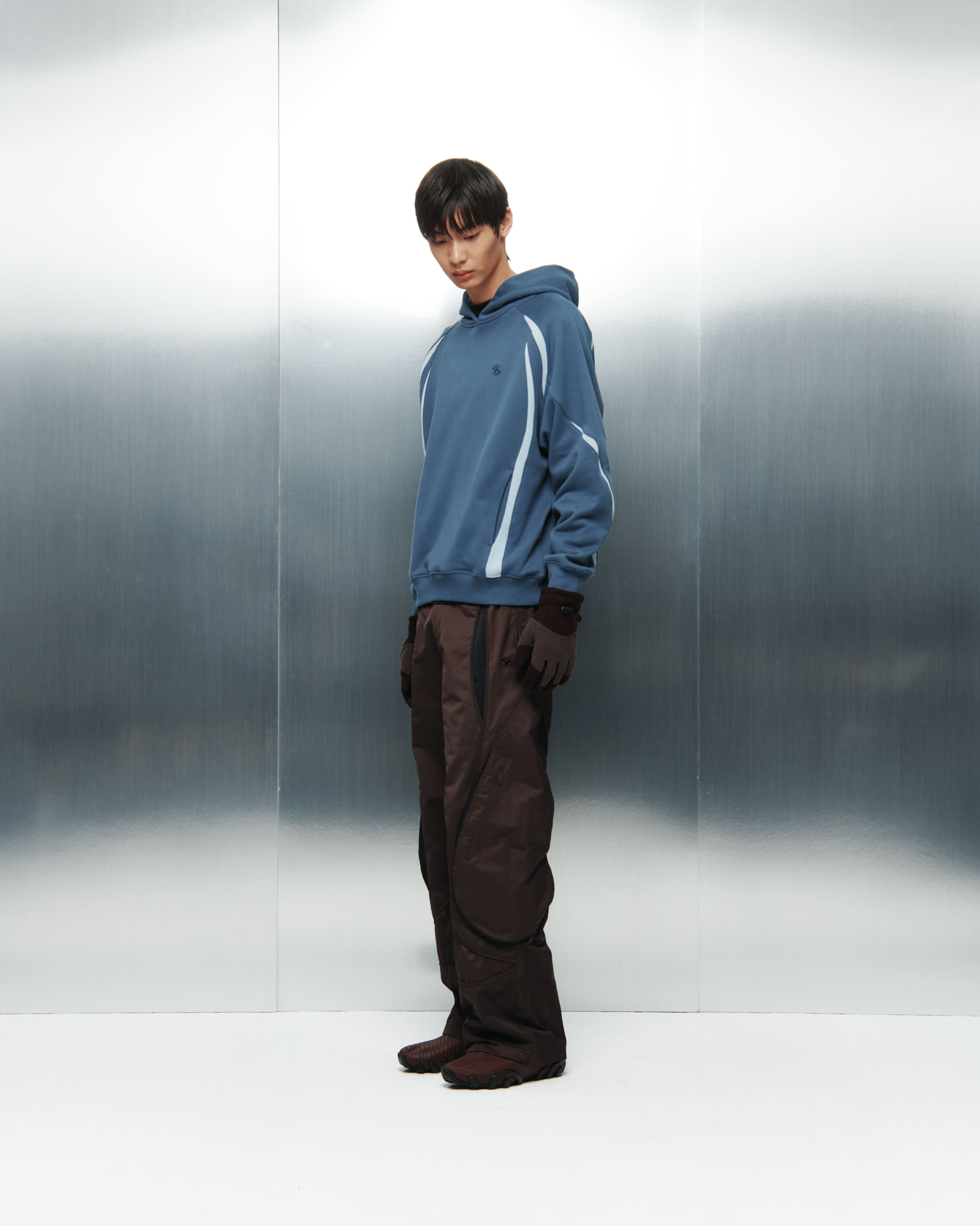 SAN SAN GEAR] SLASH HOODIE [NAVY] 正規品 韓国ブランド 韓国