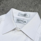 SAVVI pleats dress shirt white
