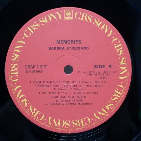 Barbra Streisand / Memories [25AP 2229] - 画像4