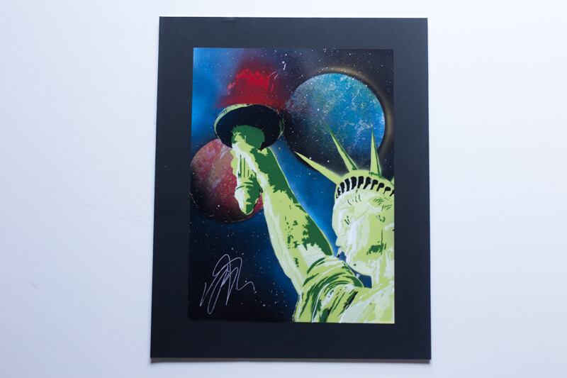 自由 絵画 The Statue of Liberty 額入り特別作品 ニューヨーク自由の