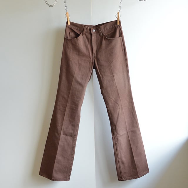 70s Levi's リーバイス517 スタプレ 綿ポリ ブラウン 42TALON W29 ...