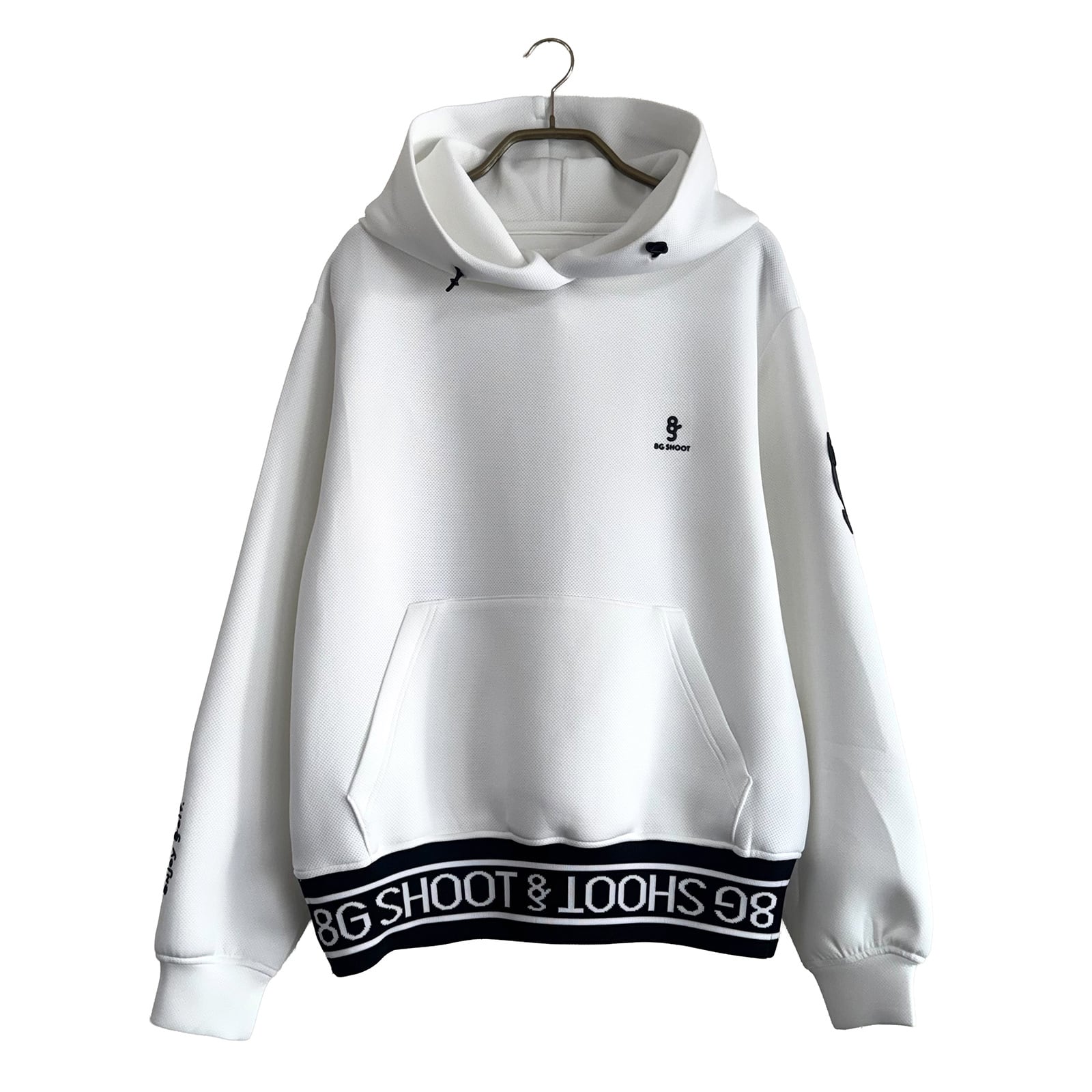WOMEN'S】8G JACQUARD RIB HOODIE -WHITE- | 8G SHOOT WEBSTORE