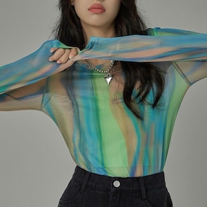 Multicolor High Neck Tops KRE1510