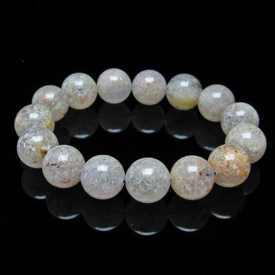 ホワイトガーデンファントムクォーツ ブレスレット 15mm [M便 1/10] 111-16630