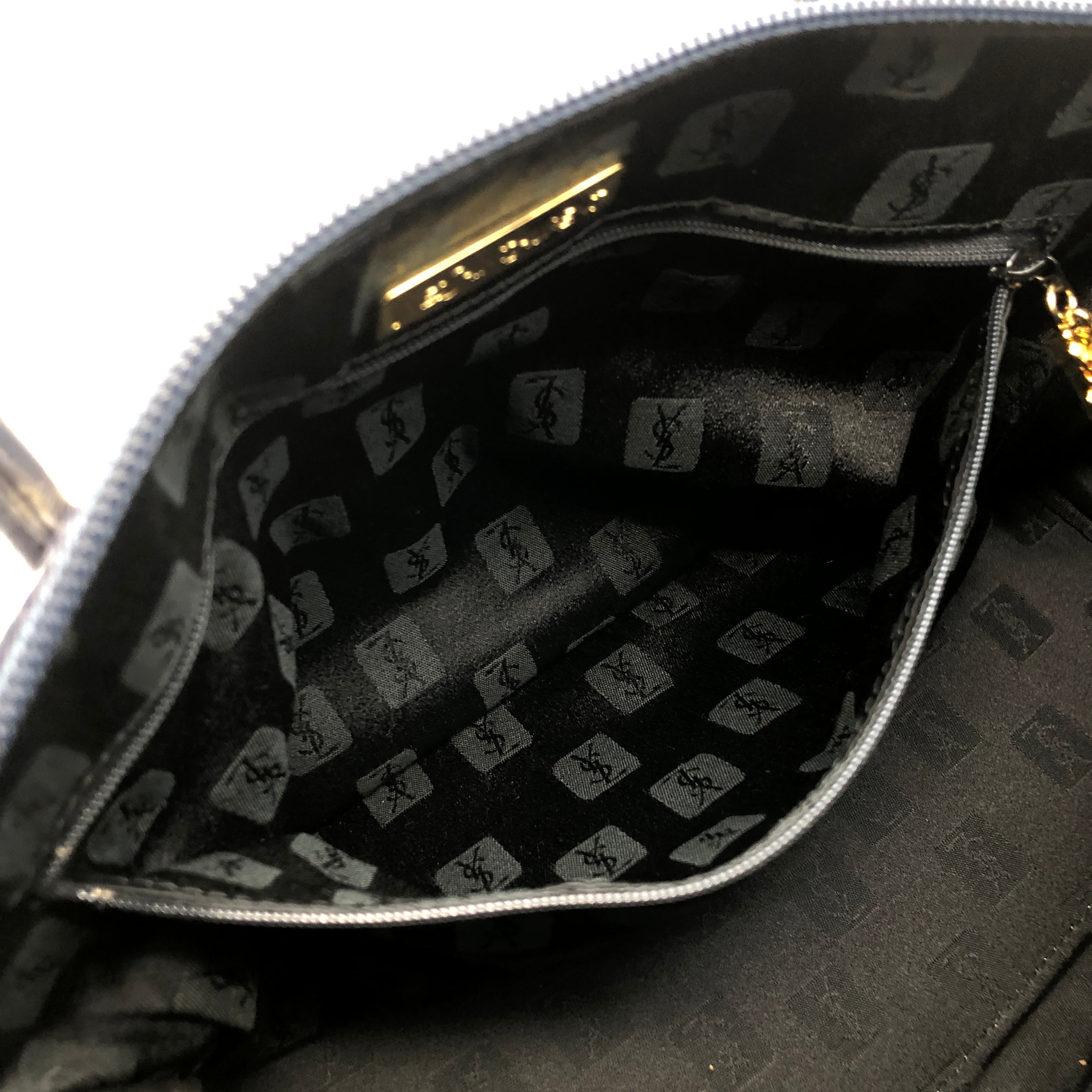 Yves Saint Laurent イヴ・サンローラン ハンドバッグ ネイビー YSL