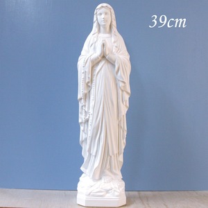 ルルドの聖母像【39cm】室内用白色仕上げ