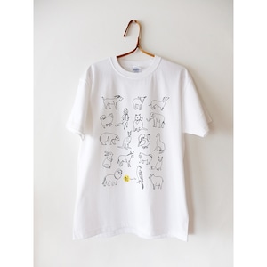 「一筆書きの動物」Tシャツ（Mサイズ）