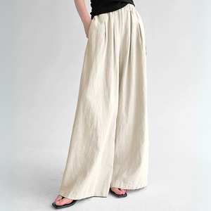 コットンリネンワイドパンツ　00153