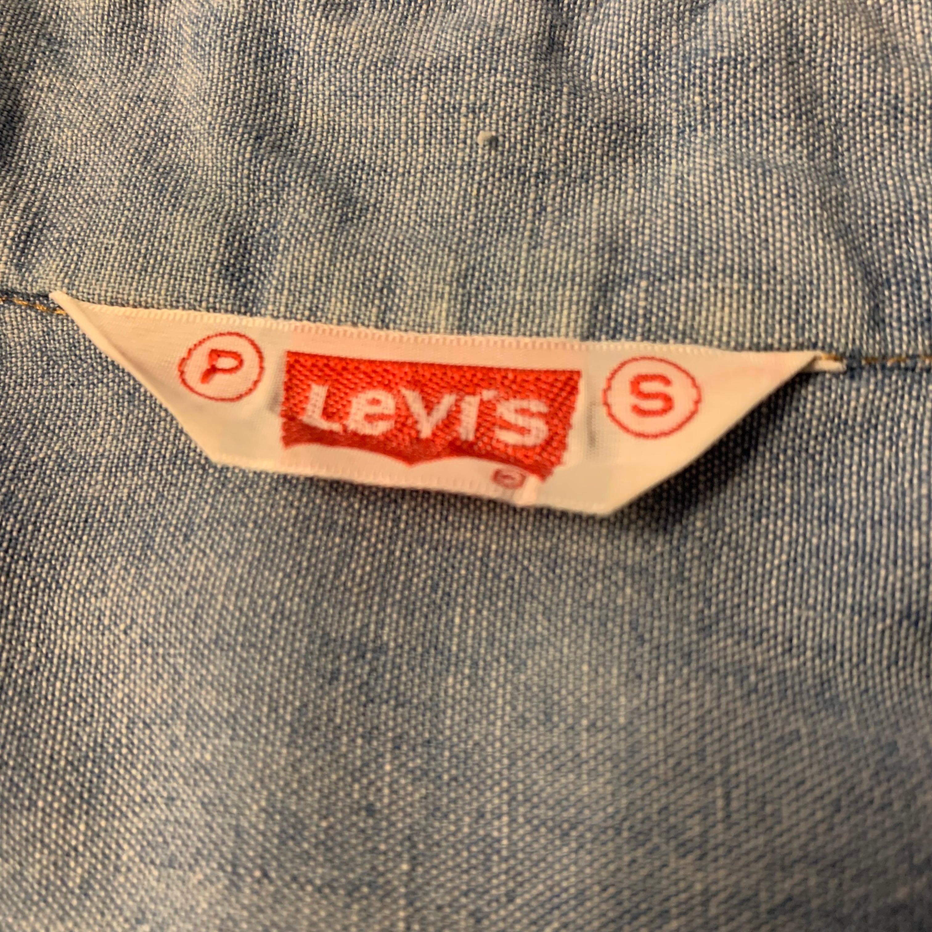 Men's】70s Levi's Orange Tab シャンブレー 長袖シャツ / Vintage