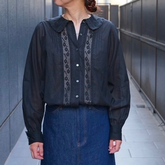 Bilitis dix-sept ans(ビリティスディセッタン )Lace Shirts Blouse 291-933 Black