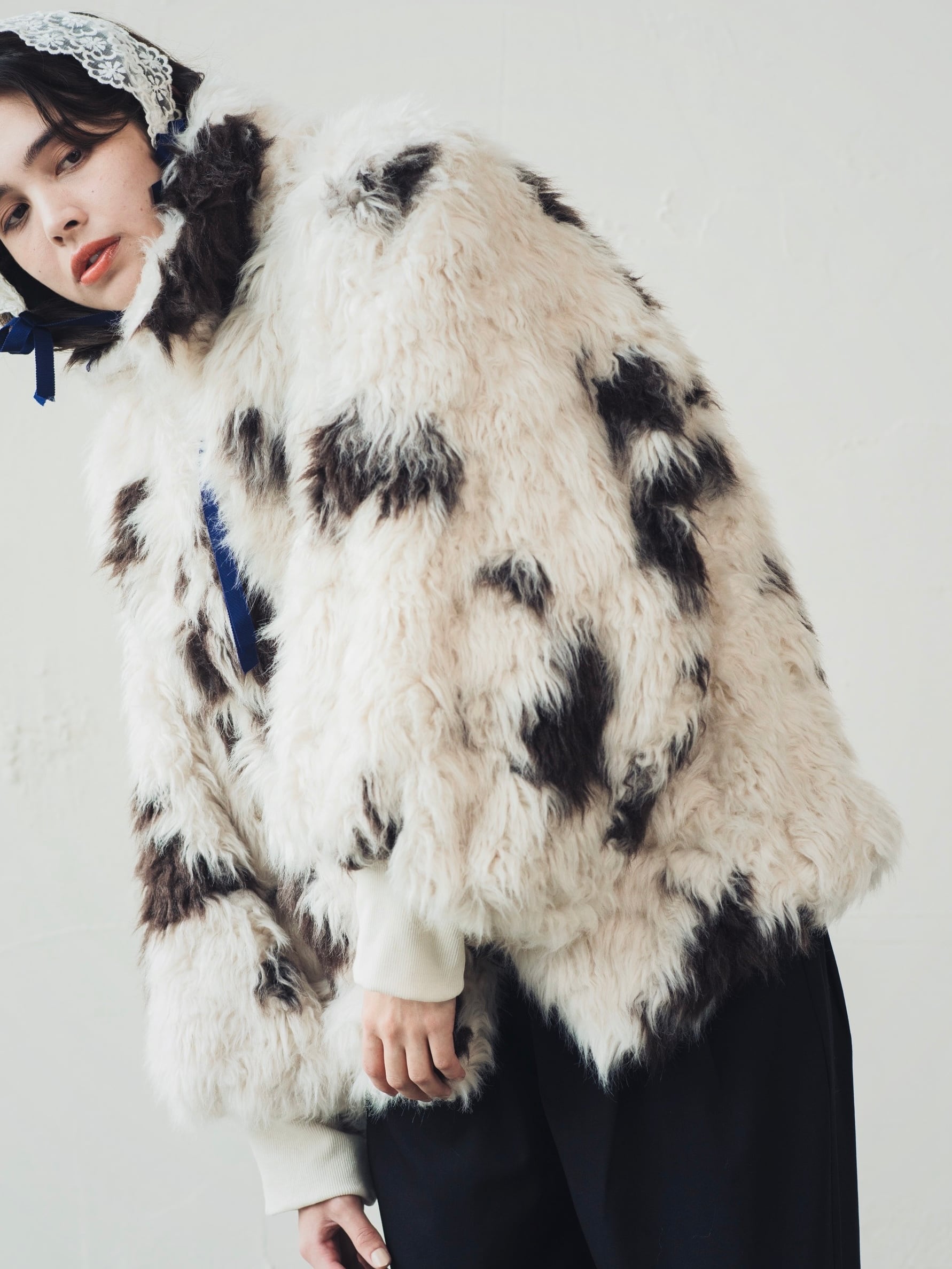 orientkyoto VINTAGE LIKE COW FUR BLOUSON