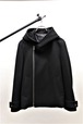 Melton Wool Wrap-Hooded Blouson　Black