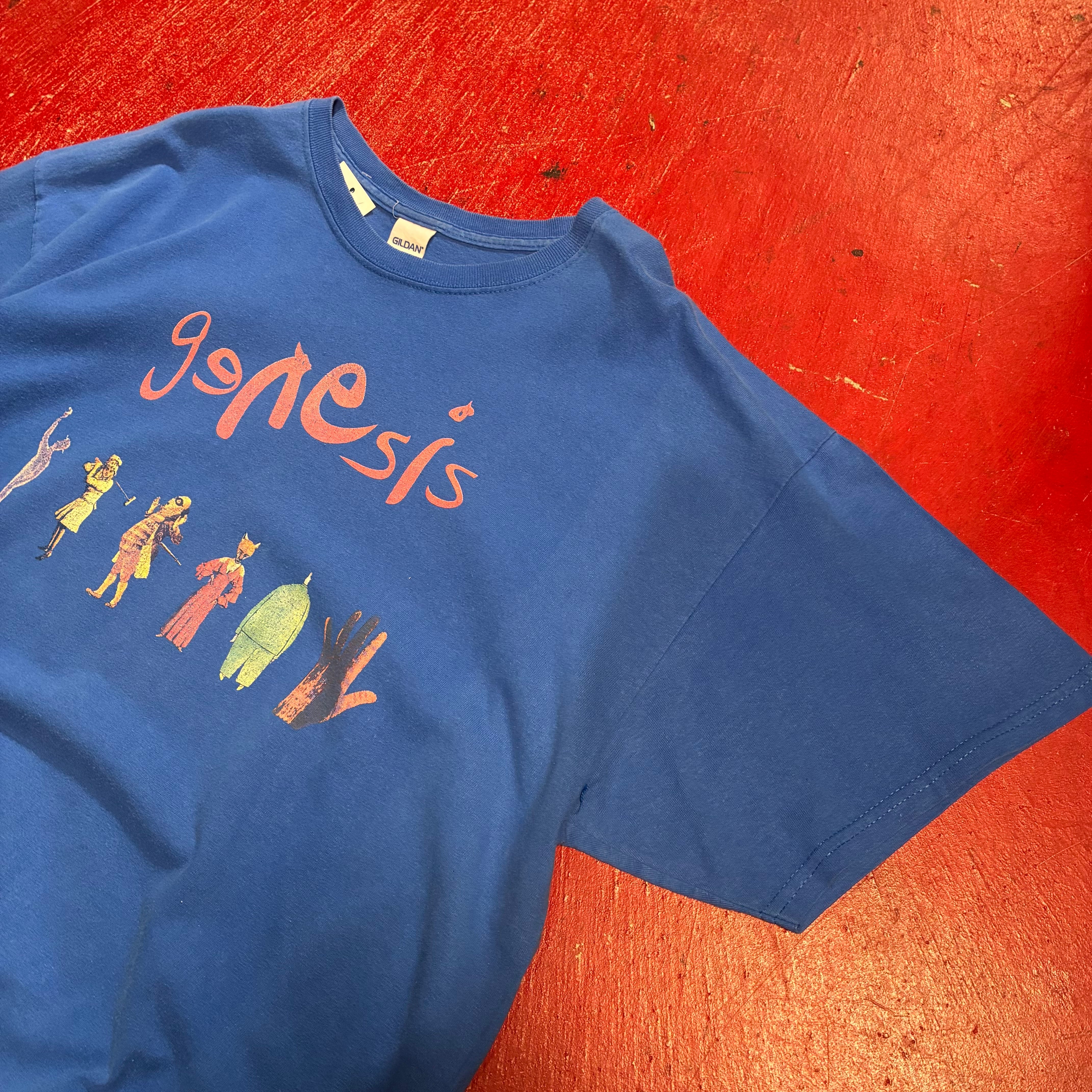 Genesis バンドTシャツ ジェネシス 青 ブルー GILDAN XL | 古着屋 the moon
