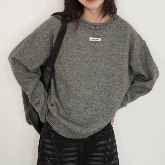 ルーズフィットシンプルニット  B0248